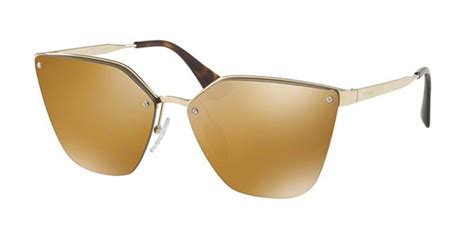 Prada PR 68TS Polarized ZVN5N2 Sunglasses in Pale Gold 